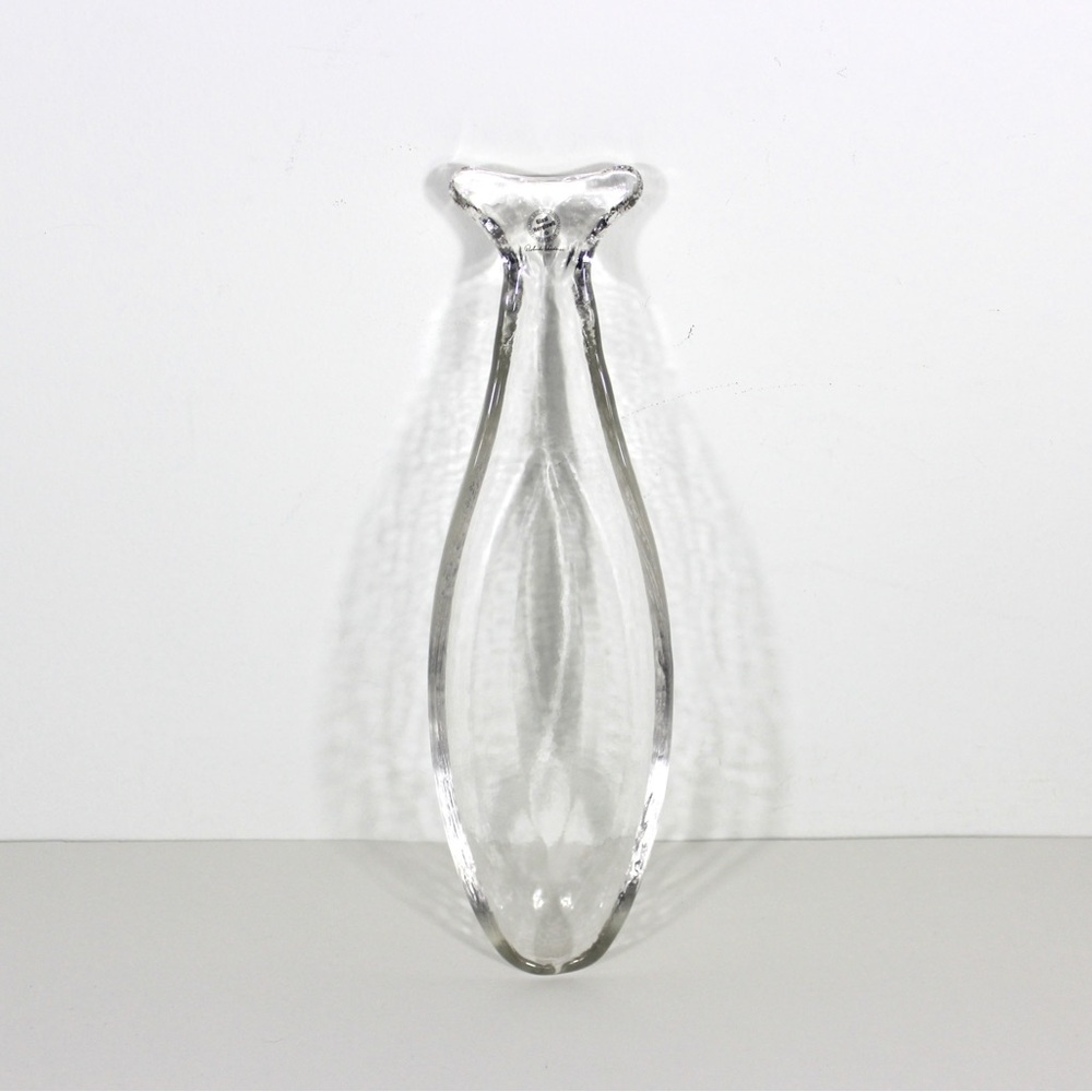 Glass Fish Shaped Appetizer Dish, Serving Platter, Long Bowl Glasi Hergiswil